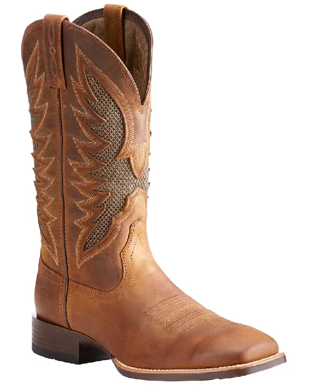 Men's genuine leather cowboy boots with a pointed toeMens VentTEK Ultra Quickdraw Cowboy Boots