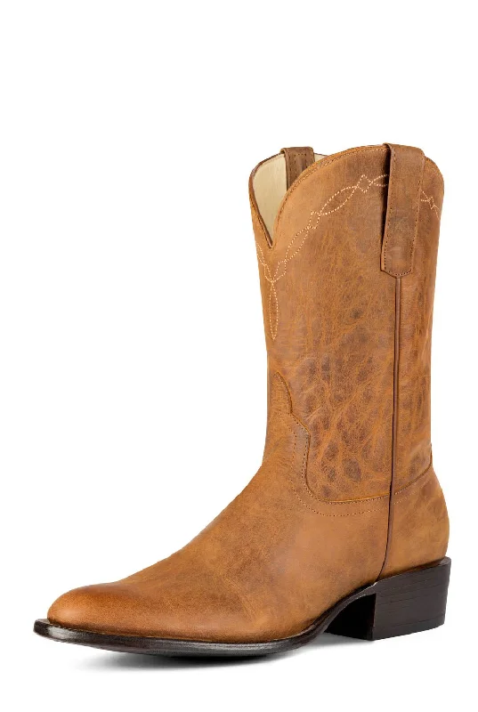 Men's cowboy boots with a suede shaftHorse Power Mens 10in Western Honey Crazyhorse Leather Cowboy Boots