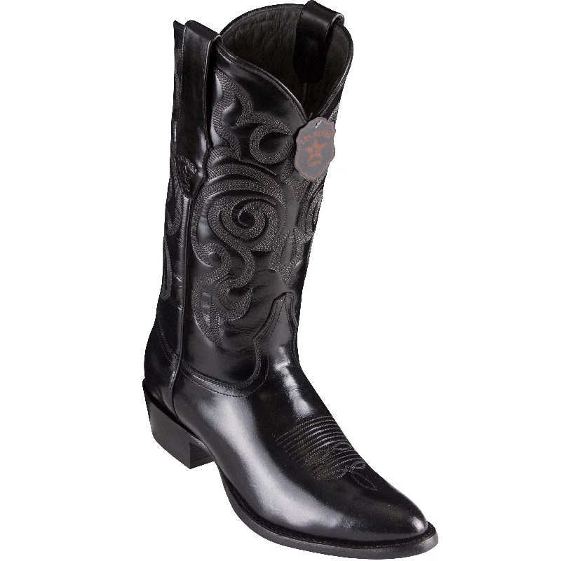 Men's cowboy boots with a decorative inlayRound Toe Cowboy Boots