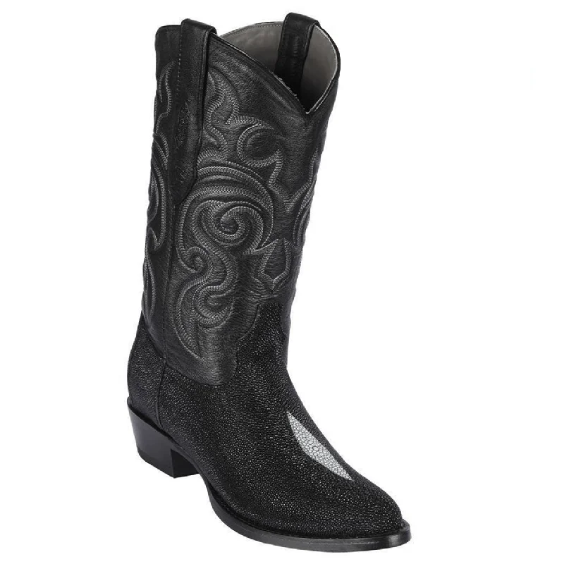 Men's cowboy boots in a dark brown leatherSingle Stone Stingray Cowboy Boots