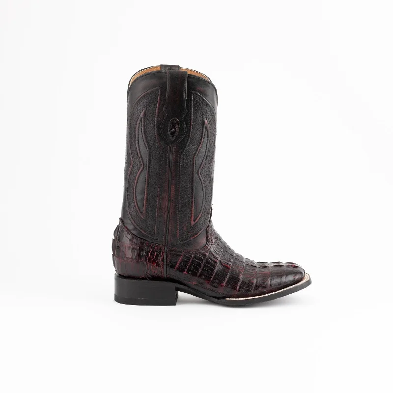 Men's cowboy boots with a heel guardFerrini Mens Black Cherry Leather Caiman S-Toe Dakota Cowboy Boots Men's cowboy boots with a heel guardFerrini Mens Black Cherry Leather Caiman S-Toe Dakota Cowboy Boots