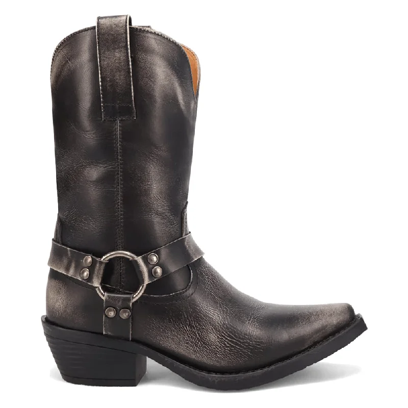 Men's cowboy boots with a silver - toned buckleRide Away Snip Toe Harness Cowboy Boots