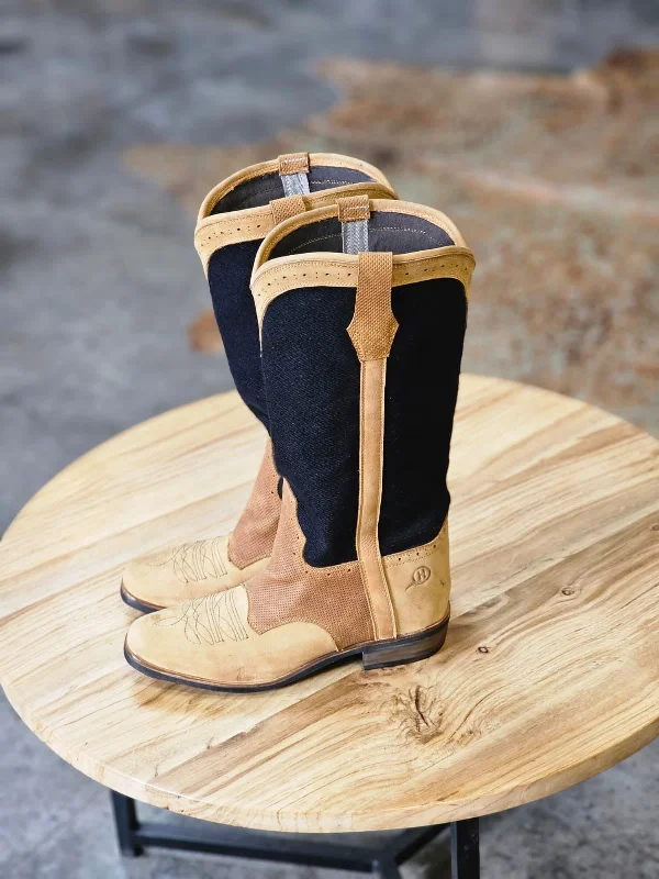 Men's cowboy boots with a concho belt detailJerry brogue Cowboy boots