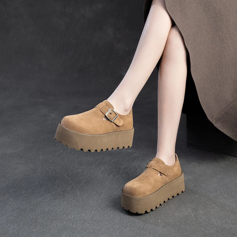 Women's ankle - strap stiletto heel pumps with a cut - out detailWomen Retro Suede Lug Sole Chunky Platform Shoes Women's ankle - strap stiletto heel pumps with a cut - out detailWomen Retro Suede Lug Sole Chunky Platform Shoes