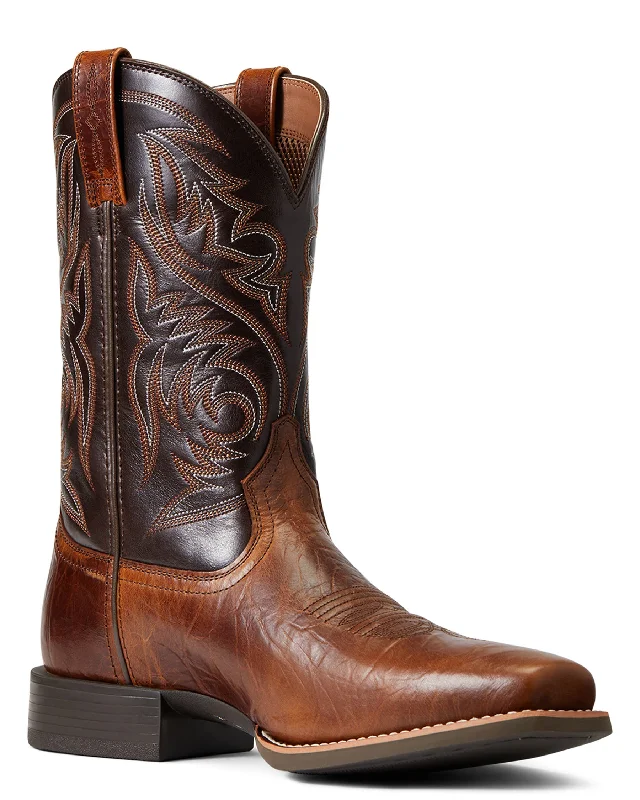 Men's western boots with a tooled leather design on the shaftMen's Sport Herdsman Western Boots