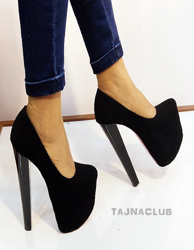 Women's office - appropriate stiletto heel pumps with a low - heel optionFaux Suede Black High Heel Shoes Women's office - appropriate stiletto heel pumps with a low - heel optionFaux Suede Black High Heel Shoes