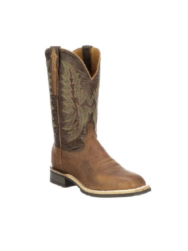 Men's cowboy boots with a decorative inlayLucchese M4091.WF Mens Rudy Cowhide Performance Cowboy Boots Tan