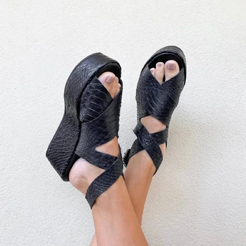 Women's breathable stiletto heel pumps for warm weatherRunaway Platform In Black