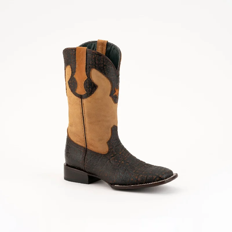 Men's cowboy boots with a rubber sole for tractionFerrini Mens Nicotine Leather Acero Elephant Cowboy Boots Men's cowboy boots with a rubber sole for tractionFerrini Mens Nicotine Leather Acero Elephant Cowboy Boots