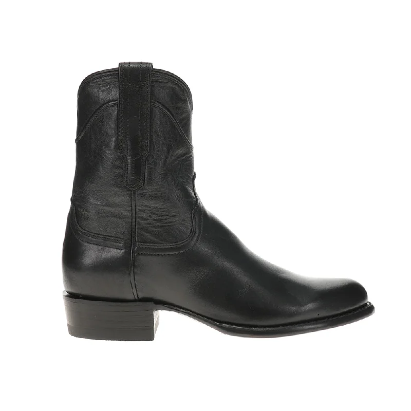 Men's cowboy boots with a pull - on strapDean Embroidered Goat Round Toe Zippered Cowboy Boots