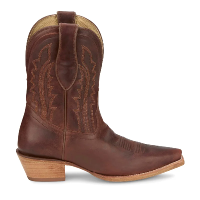 Men's cowboy boots with a concho belt detailAreli Embroidered Snip Toe Cowboy Boots