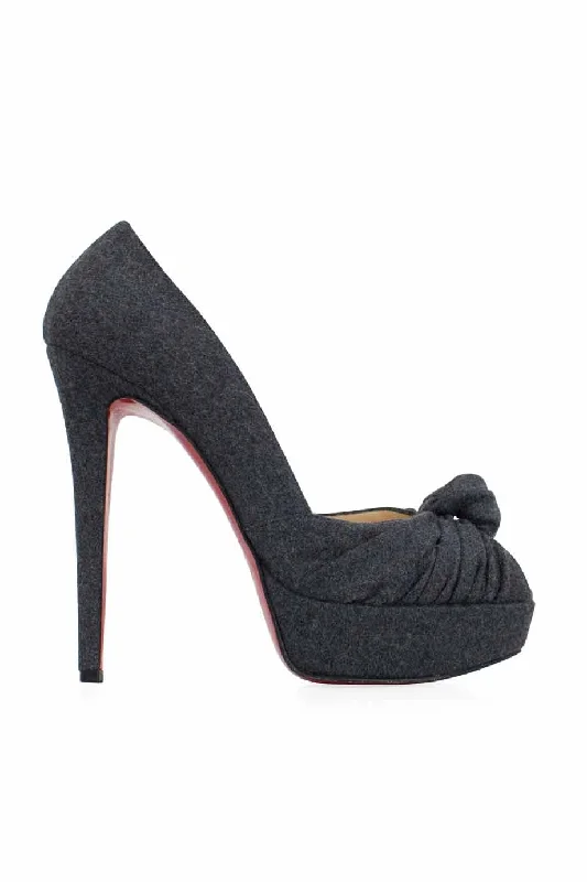 Women's microfiber stiletto heel pumps with moisture - wicking properties[WS2778] Christian Louboutin | Open Toed Pump