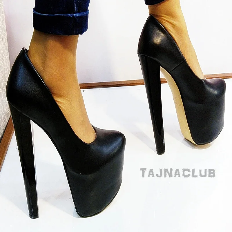 Women's bronze stiletto heel pumps for a warm and metallic lookBlack Faux Leather 19 cm High Heel Shoes Women's bronze stiletto heel pumps for a warm and metallic lookBlack Faux Leather 19 cm High Heel Shoes