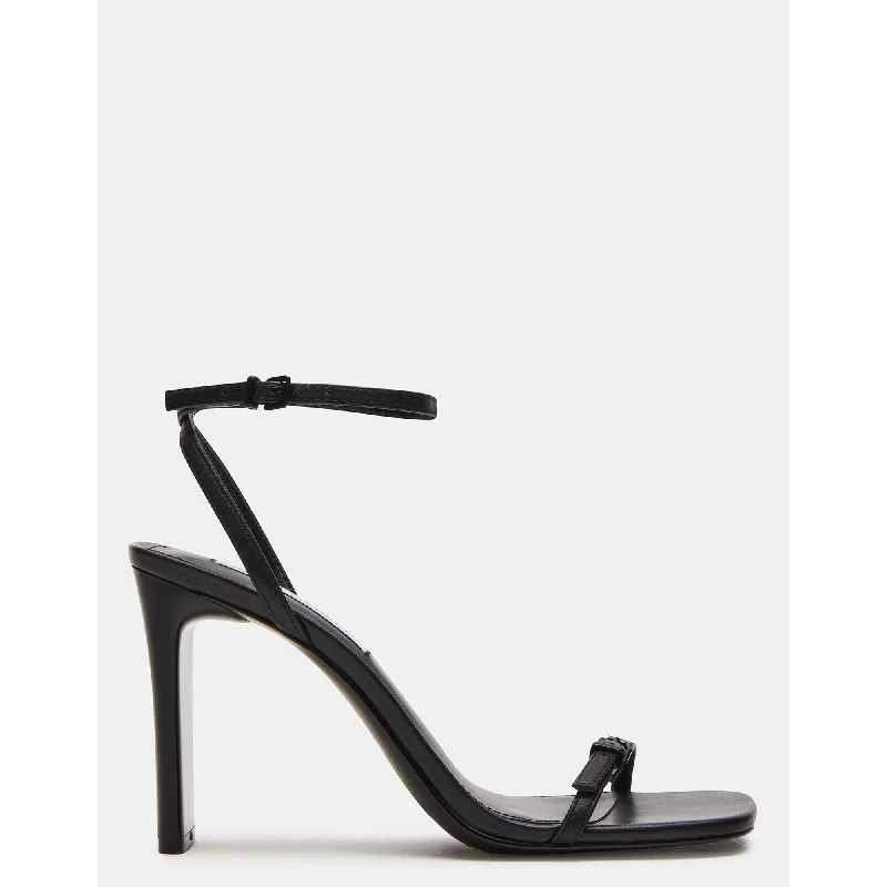 Women's stretchy stiletto heel pumps for easy on and offAilene Black Leather