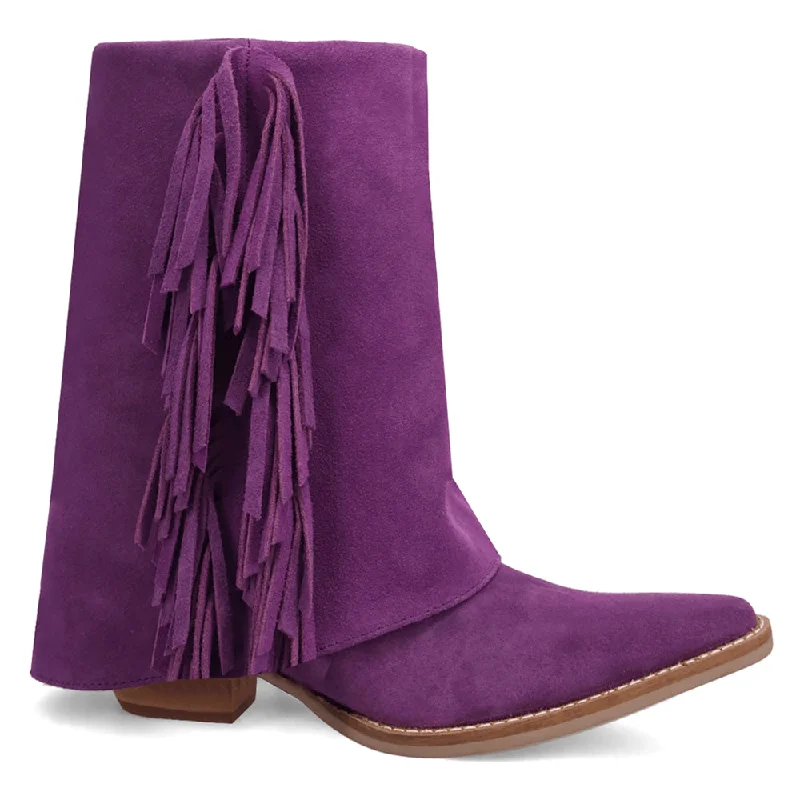 Men's cowboy boots with a leather lining for comfortMarlie Fringe Snip Toe Cowboy Boots