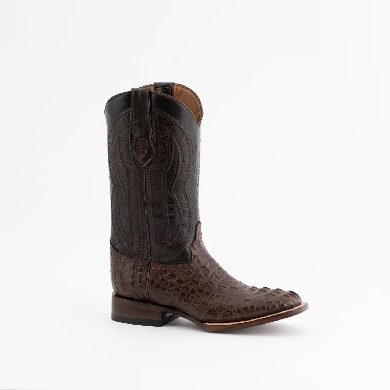 Men's cowboy boots with a suede shaftFerrini Mens Chocolate Leather Caiman Body S-Toe Dakota Cowboy Boots Men's cowboy boots with a suede shaftFerrini Mens Chocolate Leather Caiman Body S-Toe Dakota Cowboy Boots