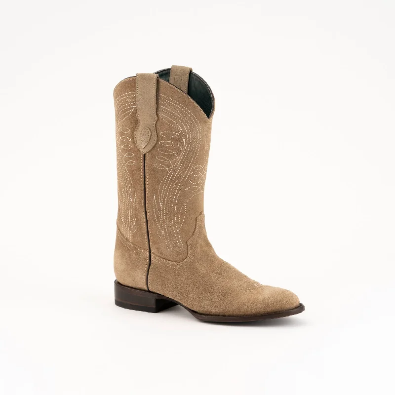 Men's cowboy boots with a distressed leather finishFerrini Mens Taupe Leather Roughrider R-Toe Cowboy Boots Men's cowboy boots with a distressed leather finishFerrini Mens Taupe Leather Roughrider R-Toe Cowboy Boots