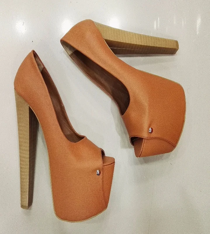 Women's snakeskin - embossed stiletto heel pumps for a bold statementGinger Peep toe Super Platform 20 cm High Heels Women's snakeskin - embossed stiletto heel pumps for a bold statementGinger Peep toe Super Platform 20 cm High Heels