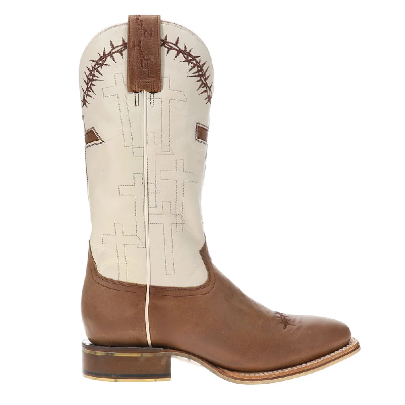 Men's cowboy boots with a distressed leather finishShow Of Faith Square Toe Cowboy Boots