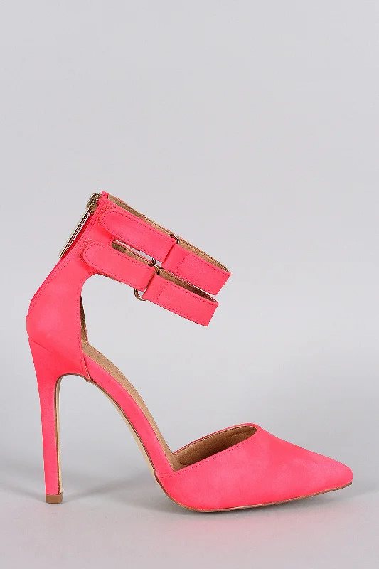 Women's teal stiletto heel pumps for a unique and modern lookLiliana Neon Pointy Toe Ankle Strap Pump Women's teal stiletto heel pumps for a unique and modern lookLiliana Neon Pointy Toe Ankle Strap Pump