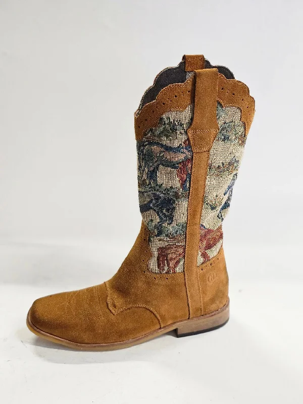 Men's cowboy boots with a high - heeled designAmie Print Cowboy boots