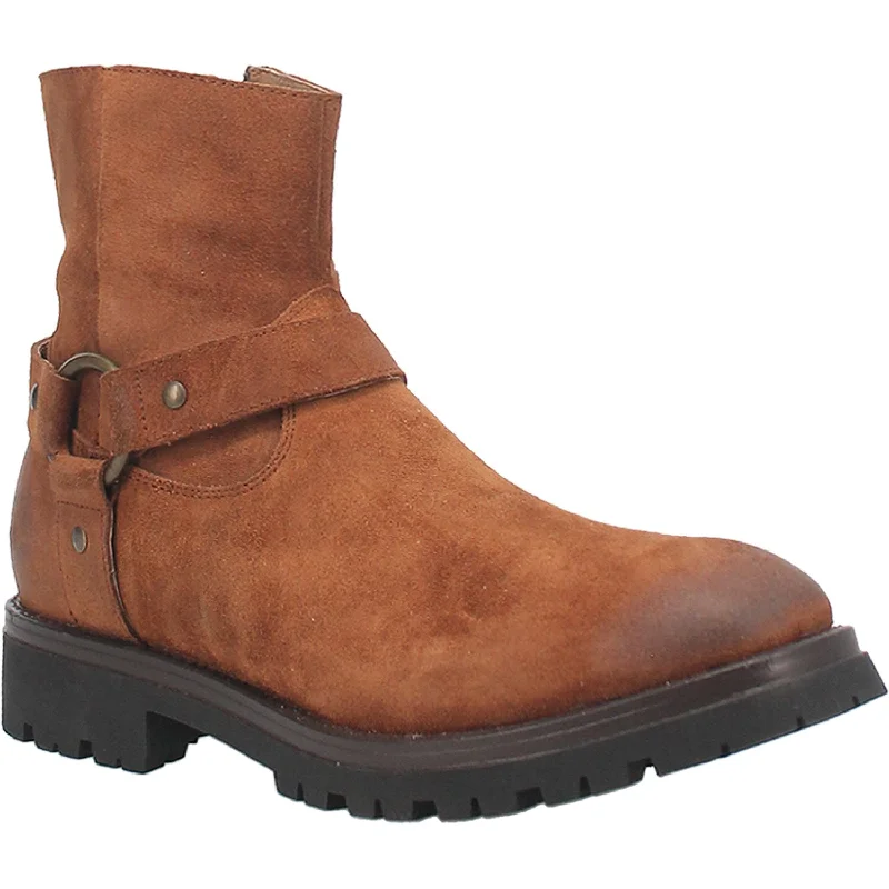 Men's cowboy boots with a distressed leather finishDingo Mens Road Trip Cowboy Boots Leather Brown