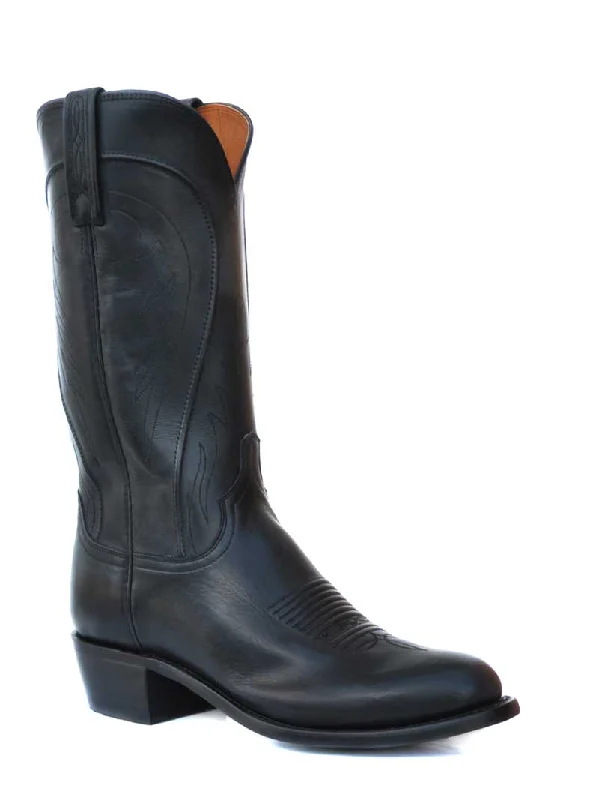 Alligator - embossed men's western boots for a bold statementLucchese N1597.R4 Mens Ranch Hand Western Boots Black Burnished Alligator - embossed men's western boots for a bold statementLucchese N1597.R4 Mens Ranch Hand Western Boots Black Burnished