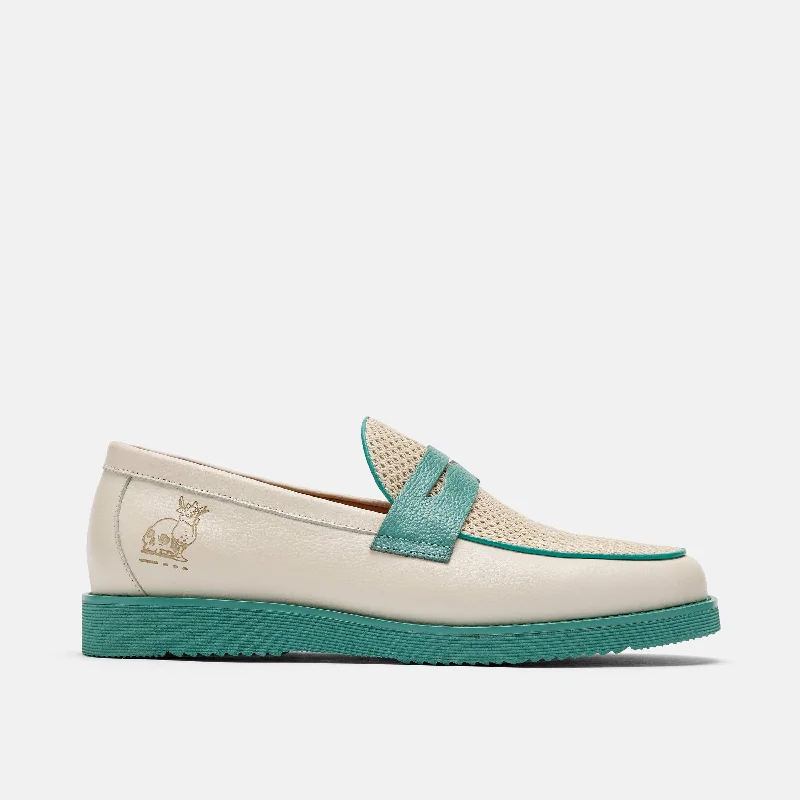 Men's loafers with a smooth leather finishThree Dots and a Dash 'Not Too Sweet' Leather Penny Loafers - Men's