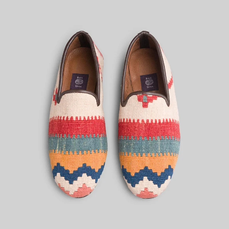 Men's loafers with a low - heeled designMen's Kilim Loafer Size 8
