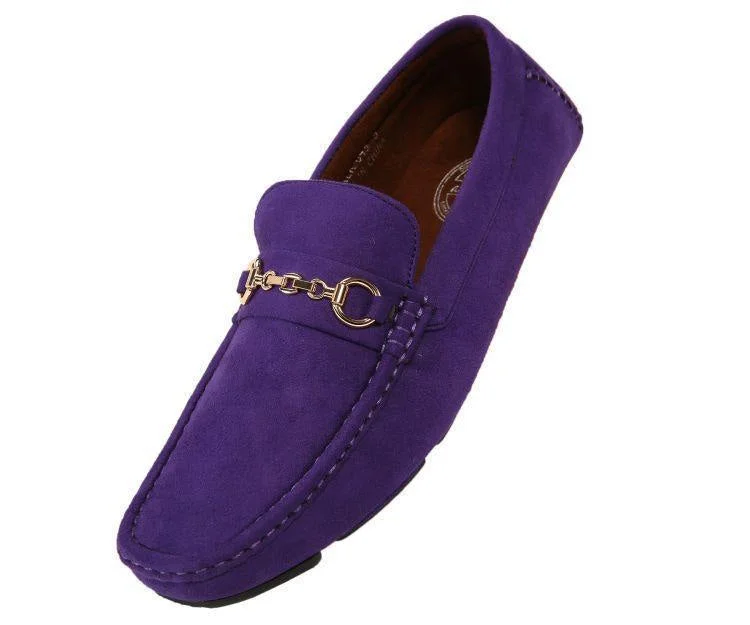 Men's loafers with a contrast stitching detailEcker Purple