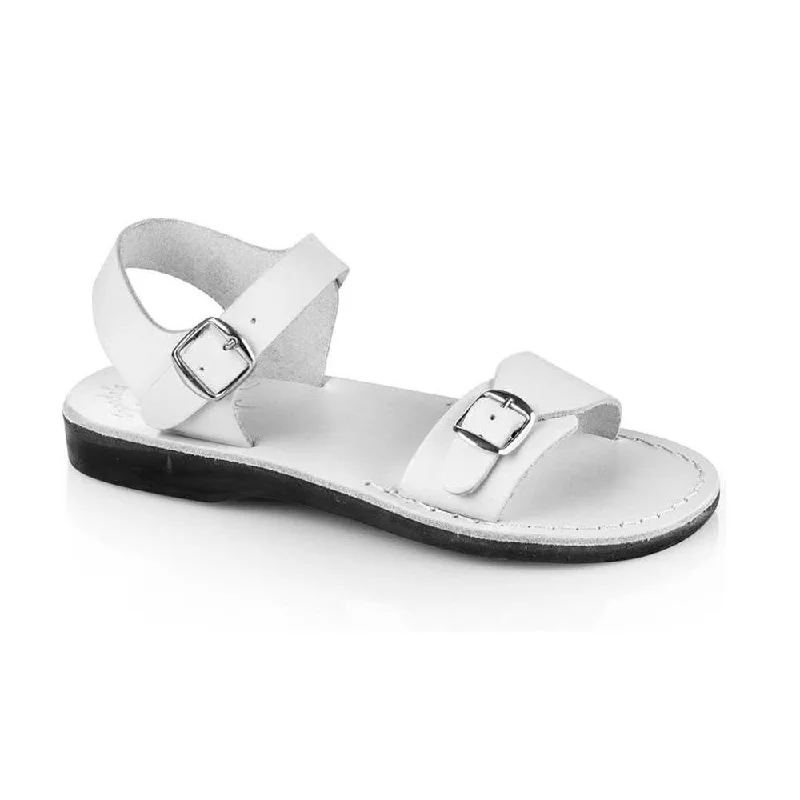 Men's sandals with a toe post designThe Original - Leather Adjustable Strap Sandal | White Men's sandals with a toe post designThe Original - Leather Adjustable Strap Sandal | White