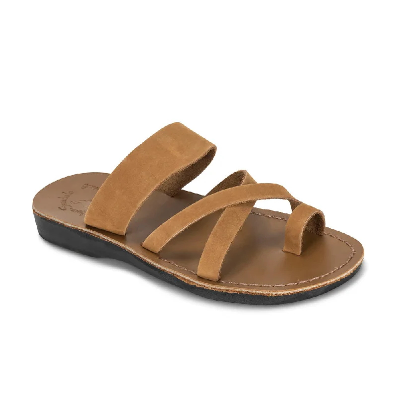 Men's leather sandals with an adjustable strapMen's leather sandals with an adjustable strapThe Good Shepherd - Leather Toe Loop Sandal | Tan Nubuck