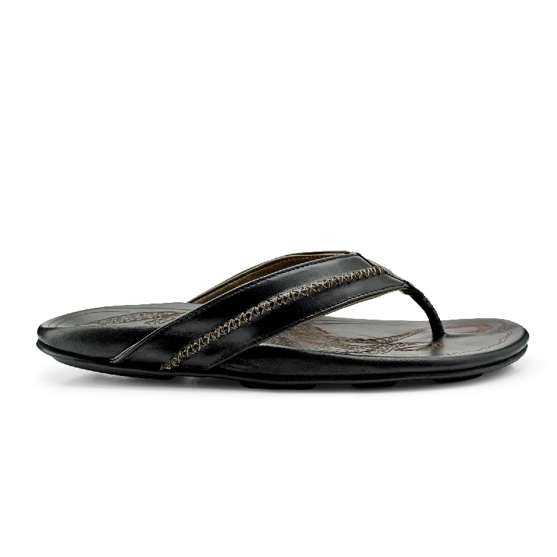 Men's sandals with a cushioned footbedMea Ola - Black