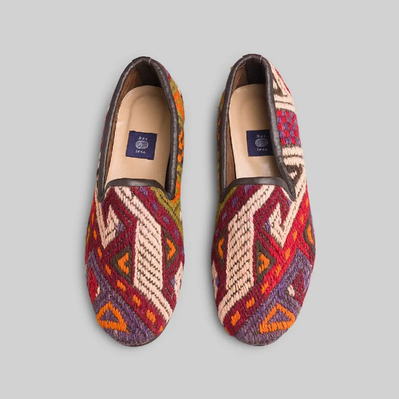 Men's loafers with a low - heeled designMen's Kilim Loafer Size 12