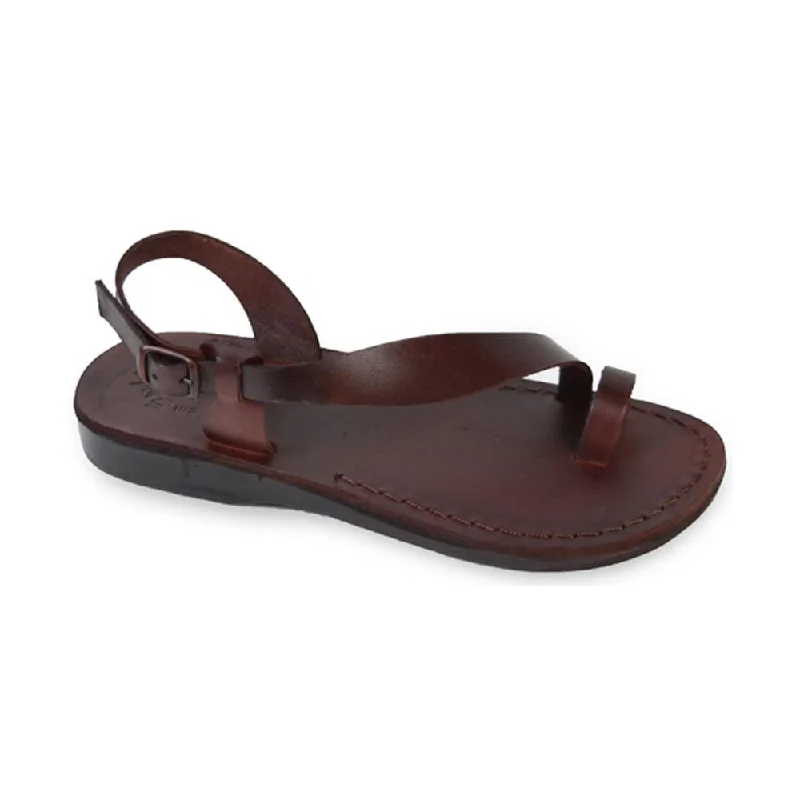 Men's sandals with a shock - absorbing insoleMia - Leather Backstrap Sandal | Brown
