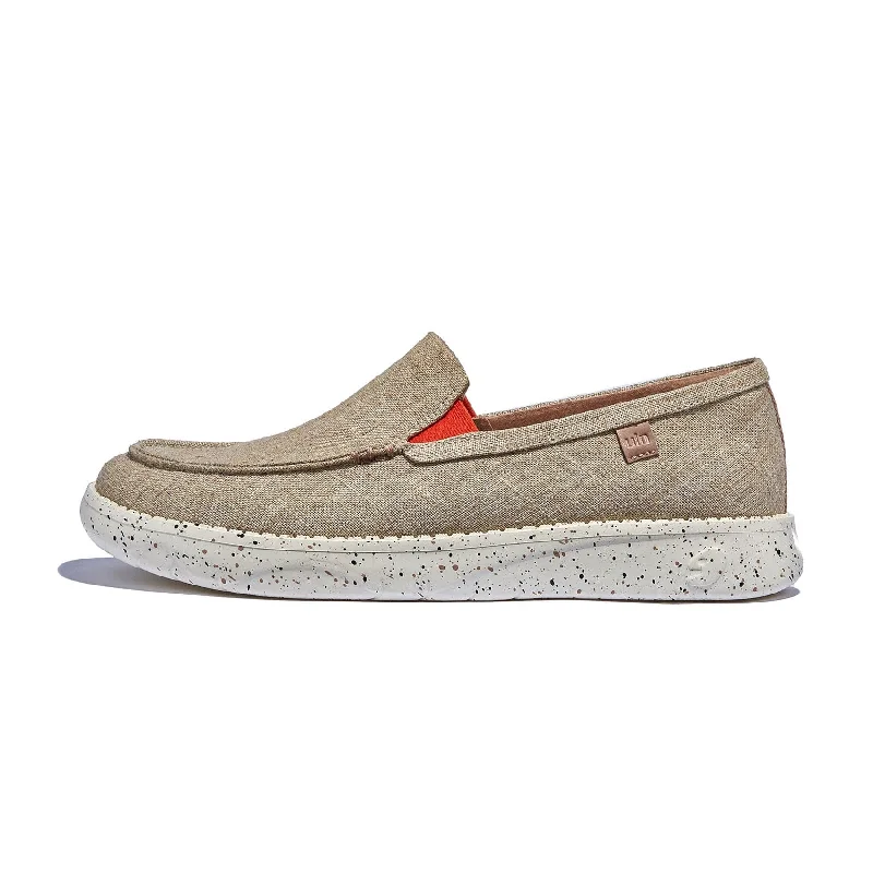 Men's loafers with a low - heeled designLinen White Tarragona III Men