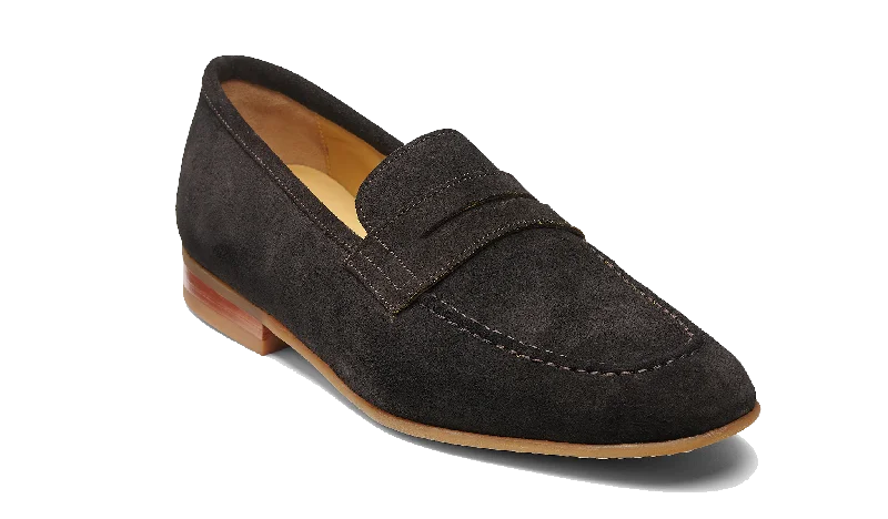 Suede men's loafers for a soft and luxurious feelHolby - Dark Brown Suede