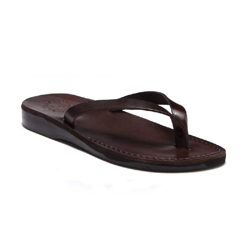 Men's sandals with a wide strap for supportMen's sandals with a wide strap for supportJaffa - Leather Flip Flop Sandal | Brown