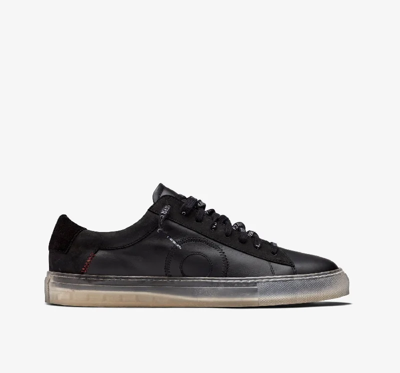 Men's leather loafers with a penny slotLow 1 | Black Ghost