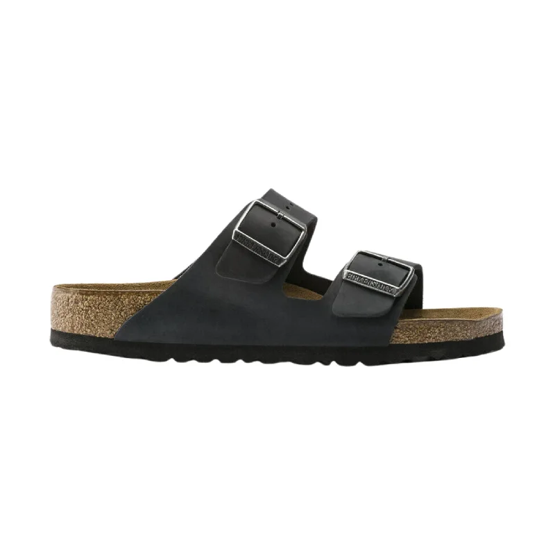 Men's sandals with a padded heelMen's sandals with a padded heelBrikenstock Arizona Soft Footbed Sandal - Oiled Leather Black