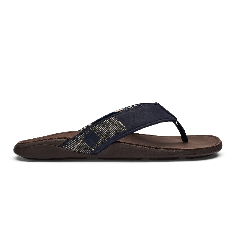 Men's sandals with a removable insole for cleaningTuahine - Trench Blue / Dark Wood Men's sandals with a removable insole for cleaningTuahine - Trench Blue / Dark Wood