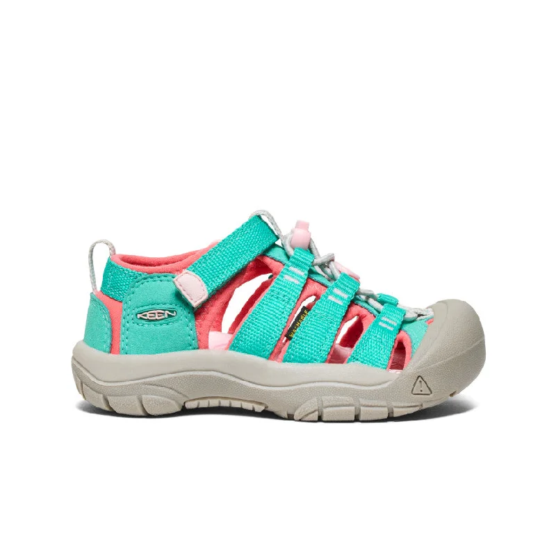 Men's leather sandals with an adjustable strapLittle Kids' Newport H2 | Bright Aqua/Giggle Pink Men's leather sandals with an adjustable strapLittle Kids' Newport H2 | Bright Aqua/Giggle Pink