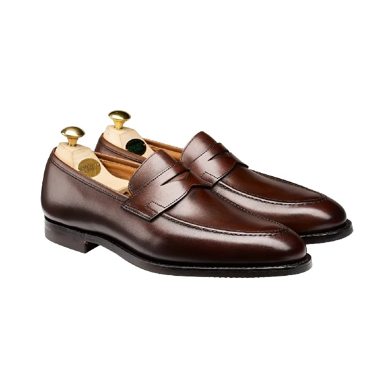 Men's loafers with a smooth leather finishSydney Dark Brown Burnished Calf (City Sole)