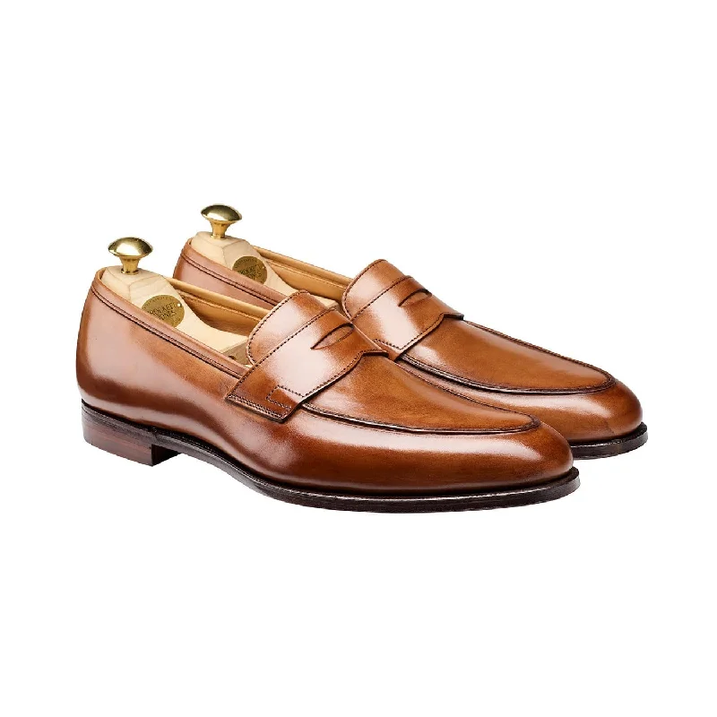 Men's loafers with a contrast stitching detailCrawford Tan Antique Calf