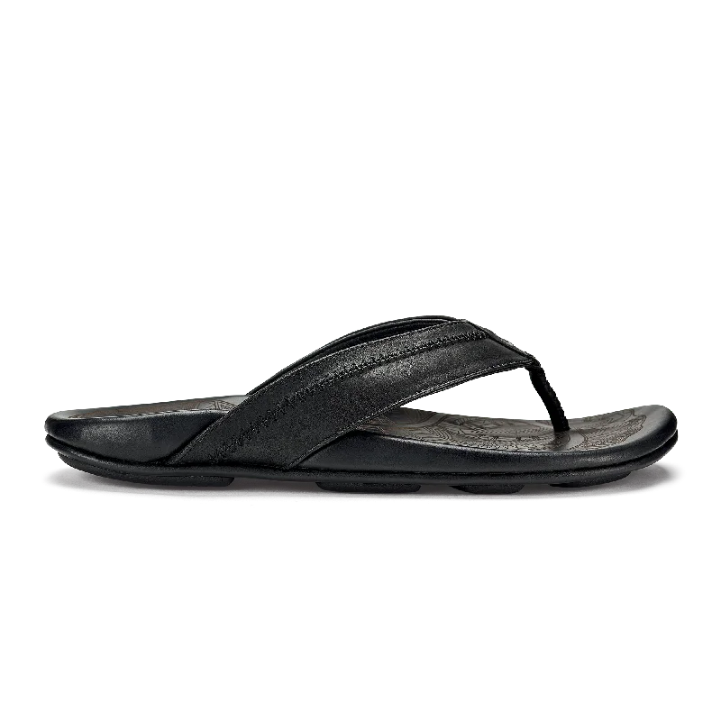Men's leather sandals with an adjustable strapHiapo - Lava Rock