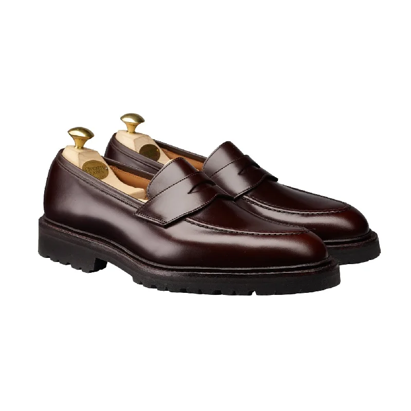 Men's loafers with a pointed toe for a stylish appearanceHenley 3 Dark Brown Cavalry Calf