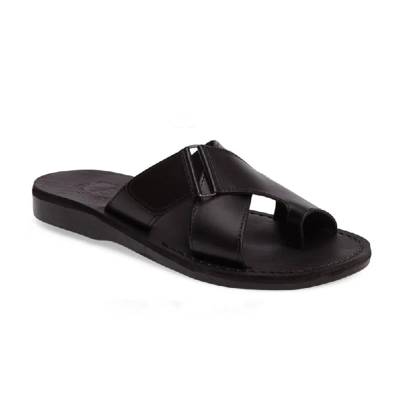 Men's leather sandals with an adjustable strapMen's leather sandals with an adjustable strapAsher - Leather Slide On Sandal | Black Men's leather sandals with an adjustable strapMen's leather sandals with an adjustable strapAsher - Leather Slide On Sandal | Black