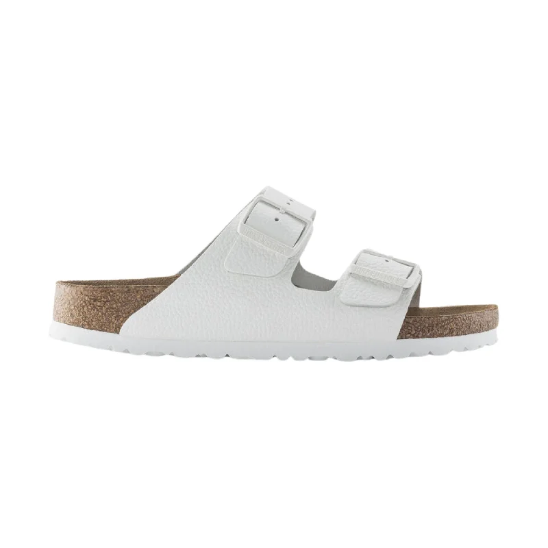 Men's sandals with a contrast stitching detailMen's sandals with a contrast stitching detailBrikenstock Arizona Soft Footbed Sandal - Leather White