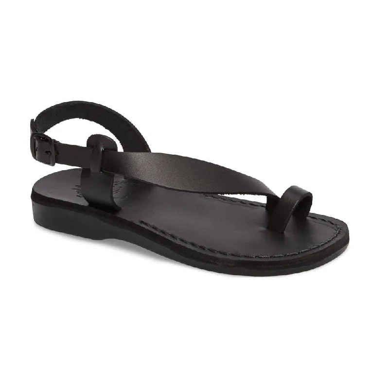 Men's sandals with a removable insole for cleaningMia - Leather Backstrap Sandal | Black