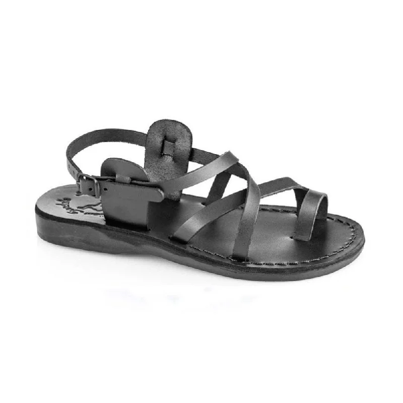 Waterproof men's sandals for water activitiesThe Good Shepherd Buckle - Leather Toe Loop Sandal | Black Waterproof men's sandals for water activitiesThe Good Shepherd Buckle - Leather Toe Loop Sandal | Black